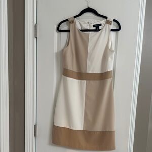 Elegant Color Block Sleeveless Dress